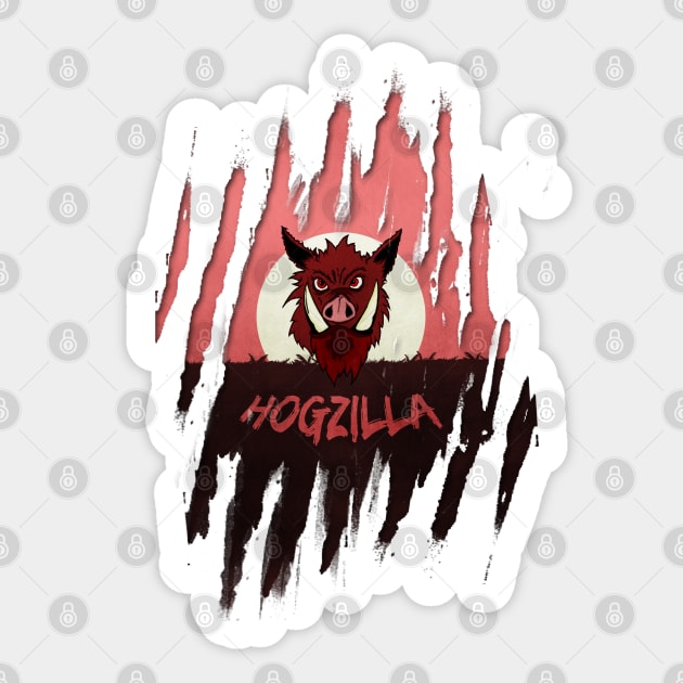 Hogzilla Sticker by Flush Gorden